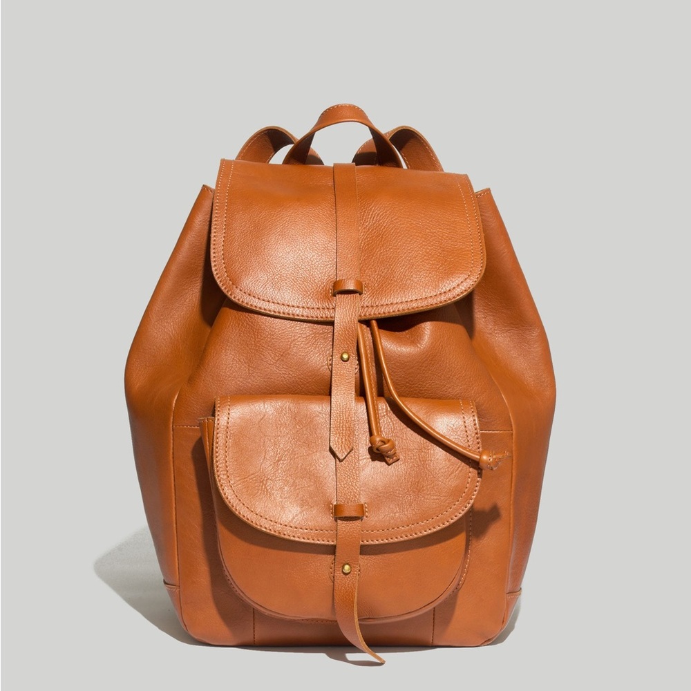 Madewell The Transport Rucksack C0930 Brown Leather